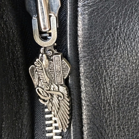 VTG Harley Davidson Cropped Leather Jacket - Picture 10 of 16